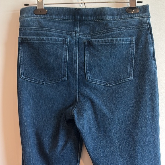 SPANX Jean-ish Ankle Leggings Dark Blue Wash Skinny Jeans Size Medium Stretchy - Picture 8 of 11
